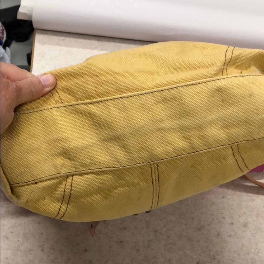 Yellow denim Handbag